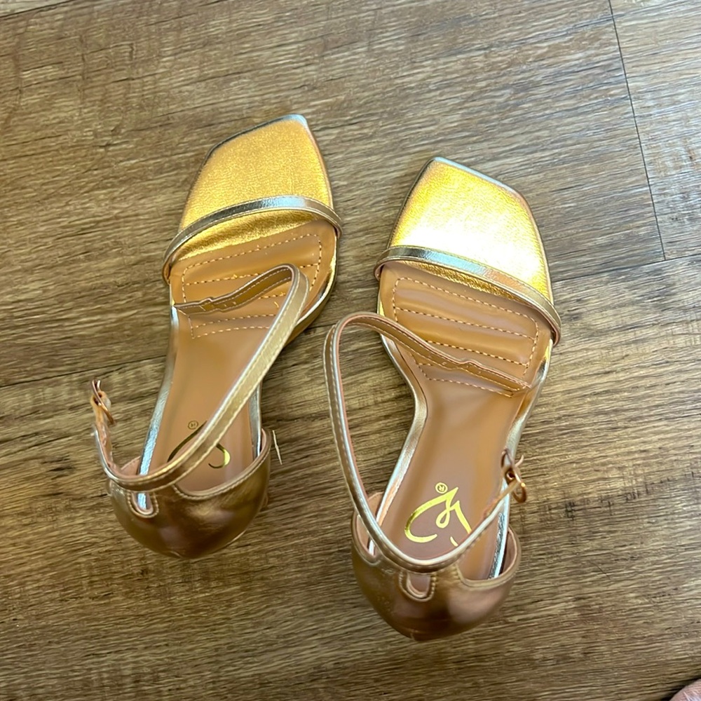 Windsor size 6.5 gold . Never worn